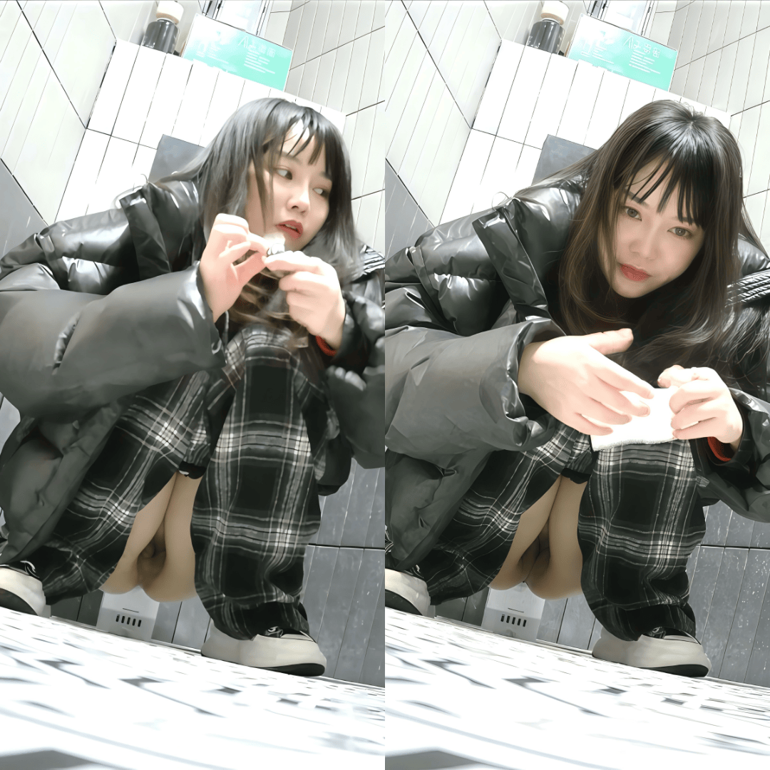 8🈷️☀️商场女厕☀️升级装备♦正拍 后特写✿方格裤红唇超美的小美女♦鼓鼓的阴户一.png